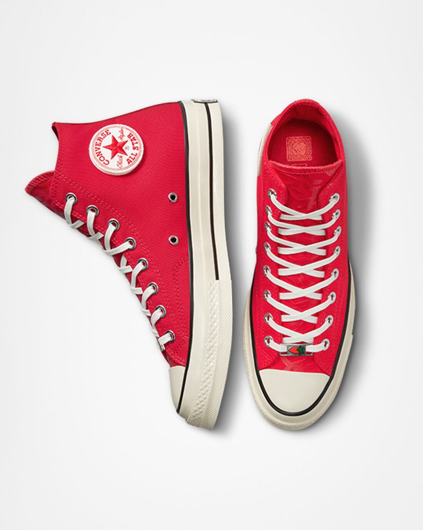 Tenisi Inalti Barbati Converse Chuck 70 Year of the Rabbit Rosii Albi Negrii | RO TCPIY971